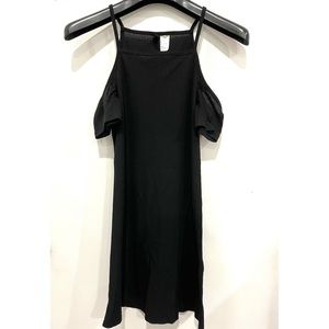 H&M Black Cold Shoulder Mini Dress